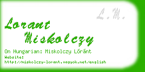 lorant miskolczy business card