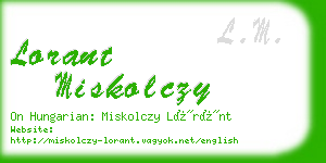 lorant miskolczy business card